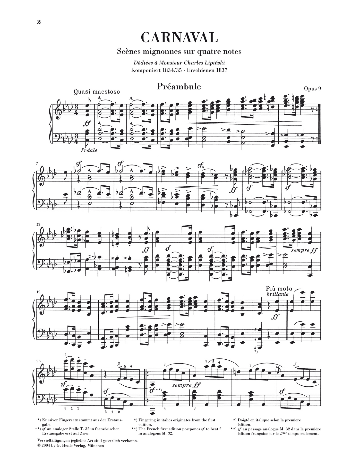 Carnaval Op. 9 - Schumann