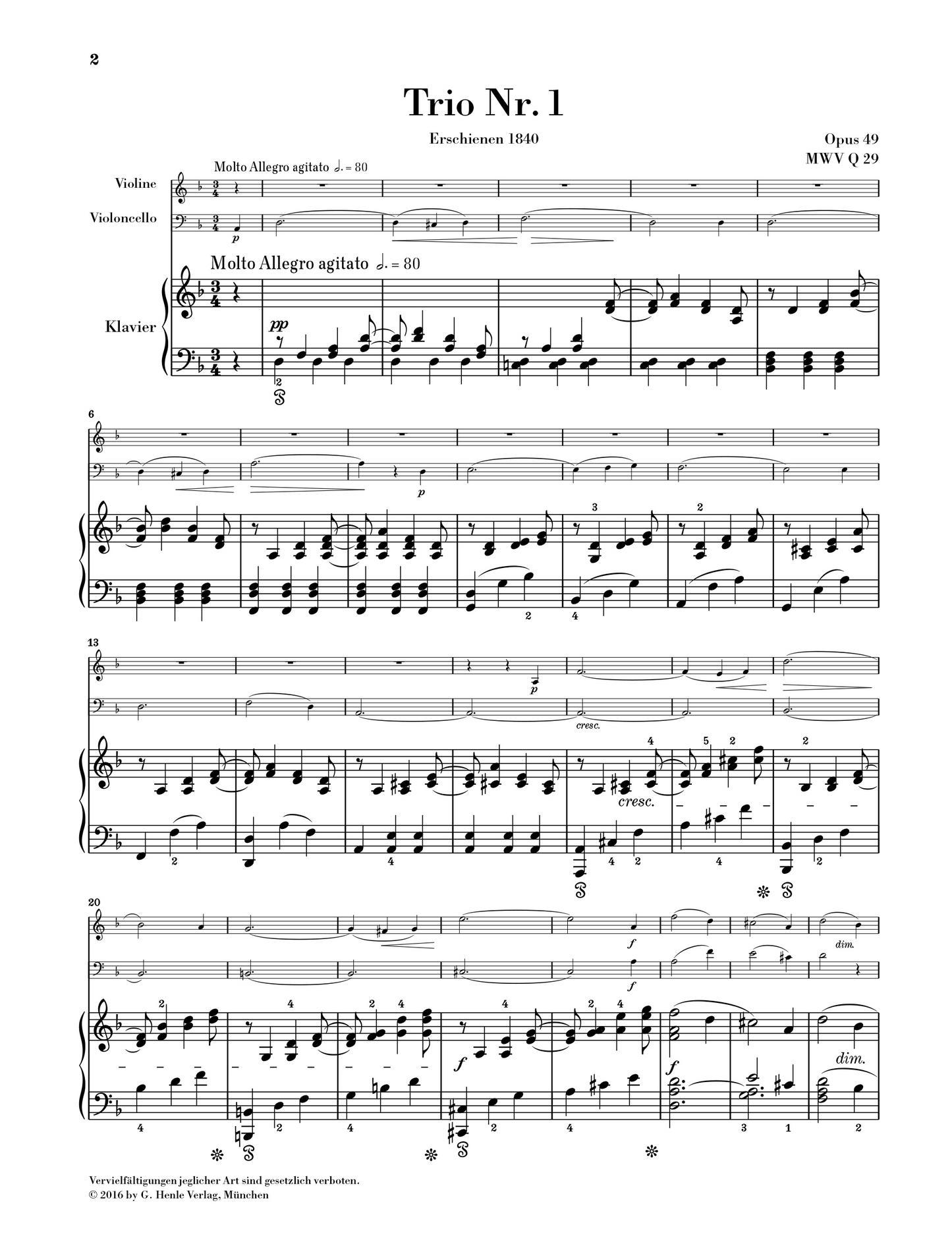 Piano Trios - Mendelssohn
