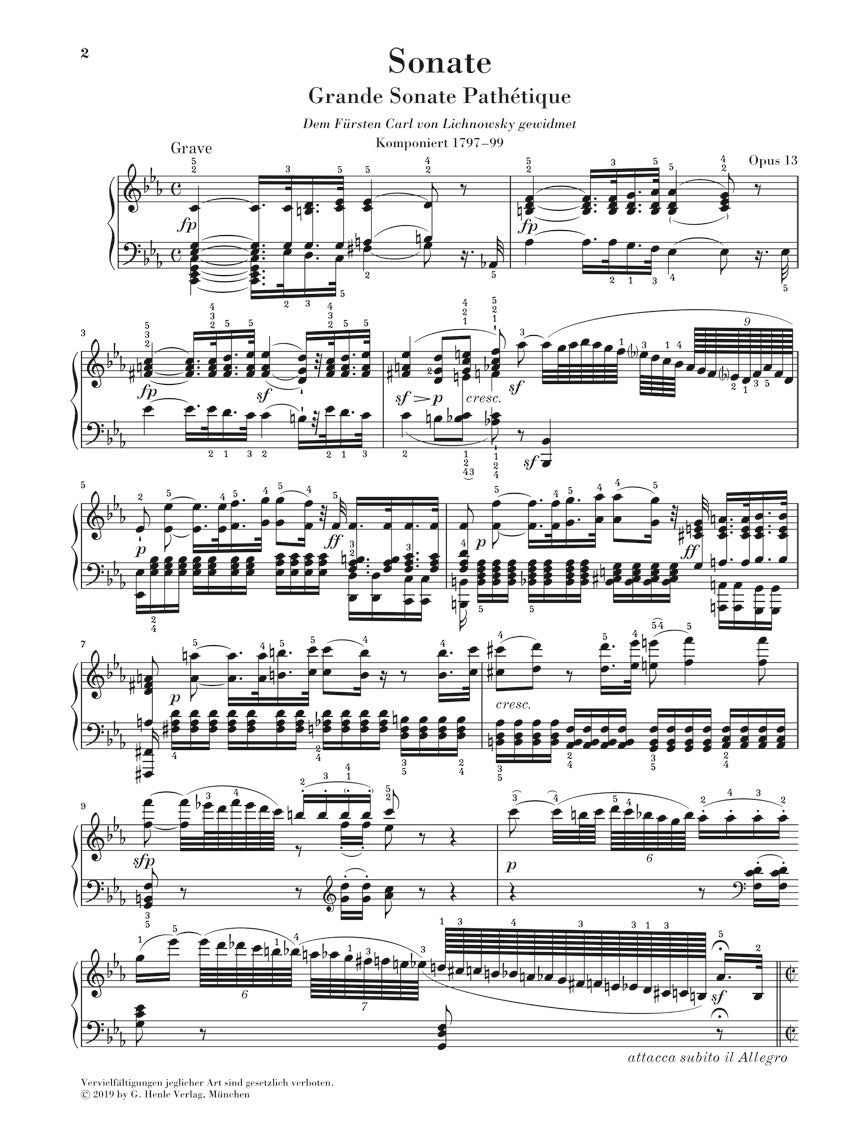 Sonata in C minor Op. 13 "Grande Sonata Pathetique" - Beethoven