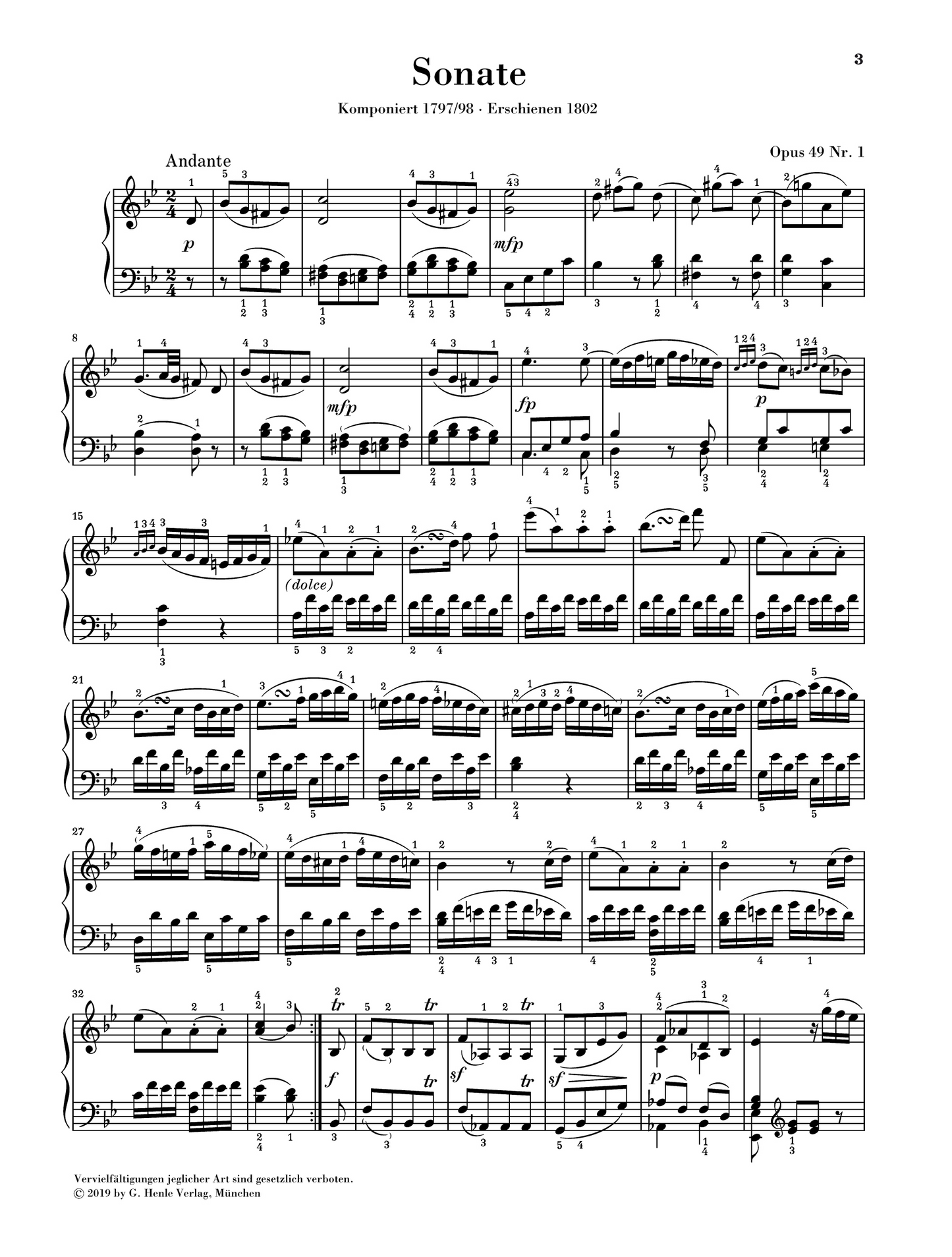 Five Easy Piano Sonatas - Beethoven