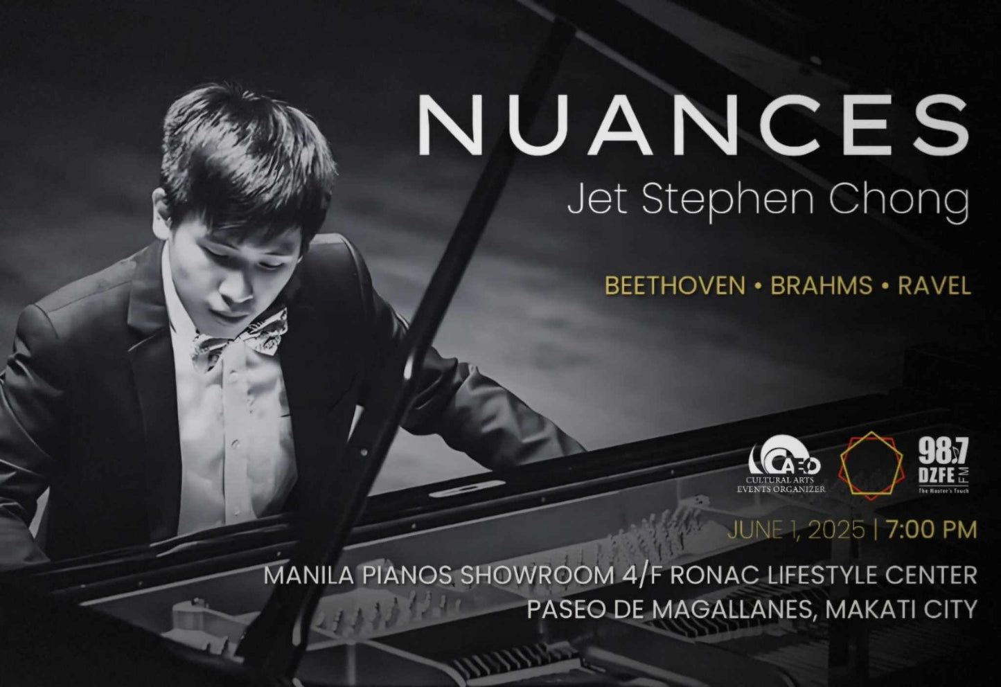 Jet Chong in NUANCES: A Piano Recital