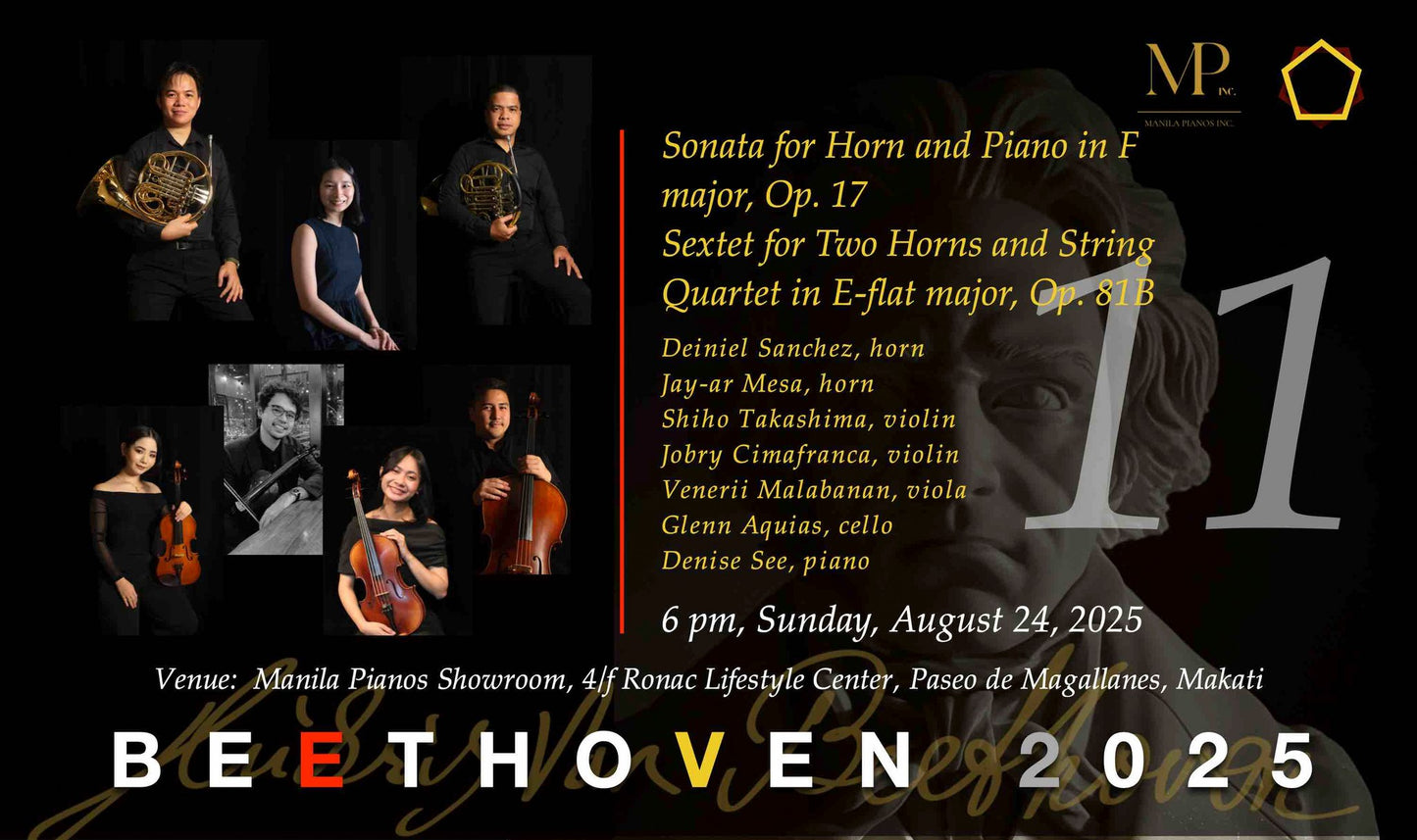 Beethoven 2025: Concert No. 11 with Deniel Sanchez, Jay-ar Mesa, Shiho Takashima, Jobry Cimafranca, Venerii Malabanan, Glenn Aquias, Denise See