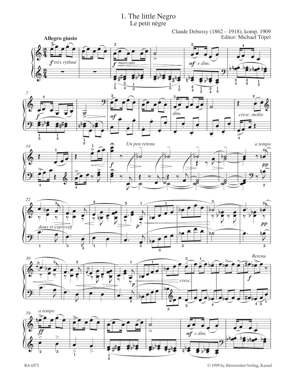 Easy Piano Pieces and Dances - Debussy