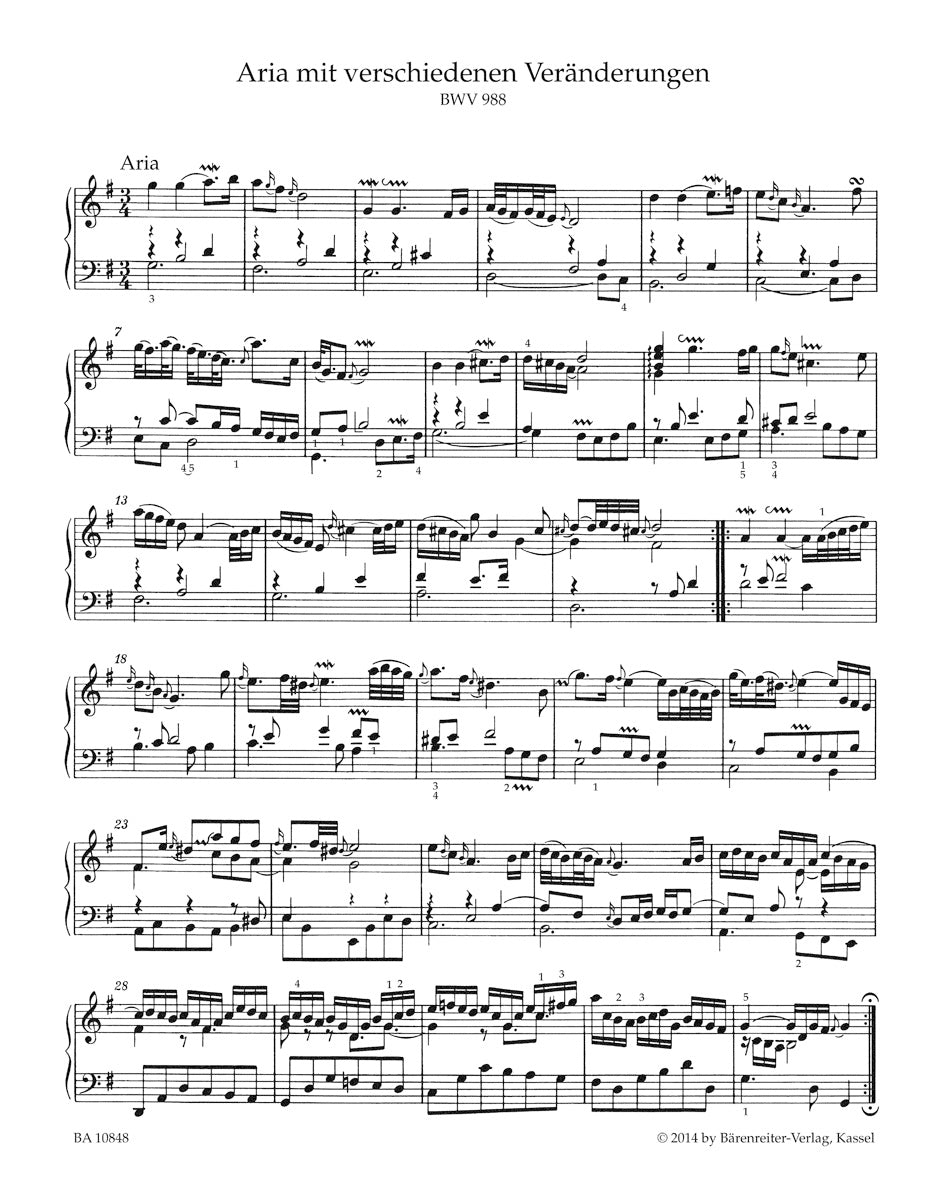 Goldberg Variations BWV 988 - Bach