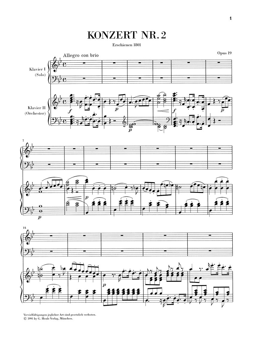 Piano Concerto No. 2 in B-flat major, Op. 19 - Beethoven