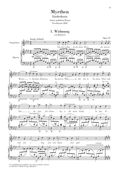 Myrthen, Op. 25 - Schumann