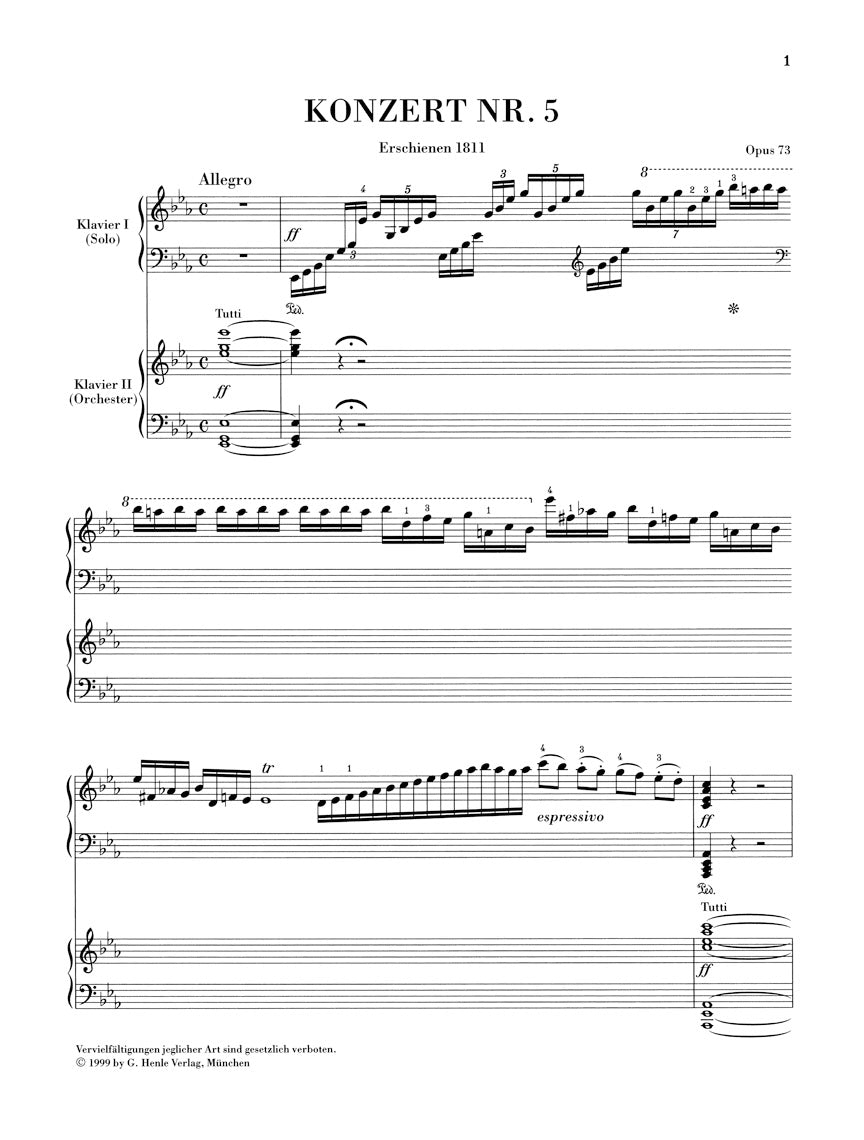 Piano Concerto No. 5 in E-flat major, Op. 73 - Beethoven