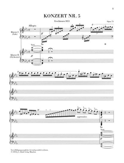 Piano Concerto No. 5 in E-flat major, Op. 73 - Beethoven