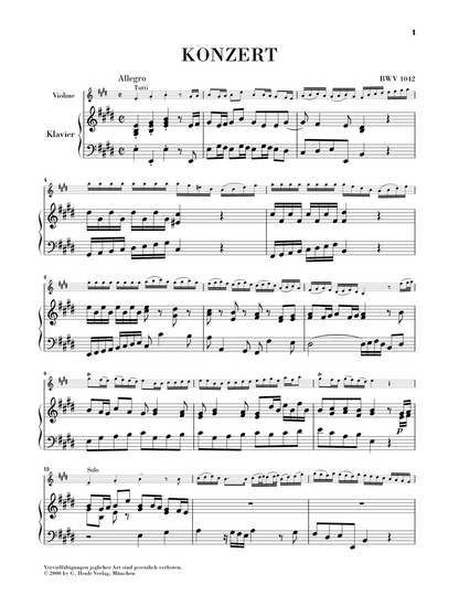 Violin Concerto E major BWV 1042 - Bach