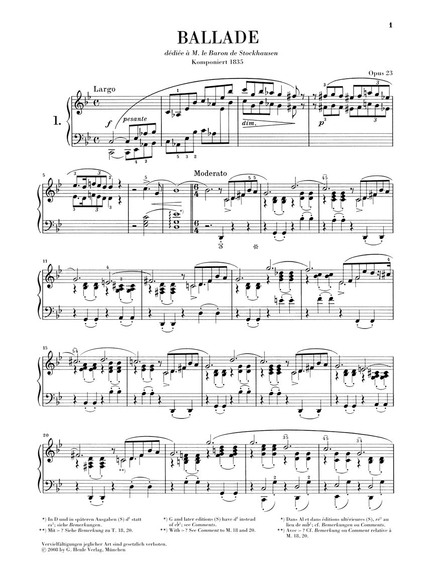 Ballades - Chopin