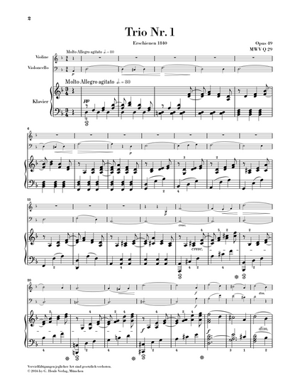 Piano Trios - Mendelssohn