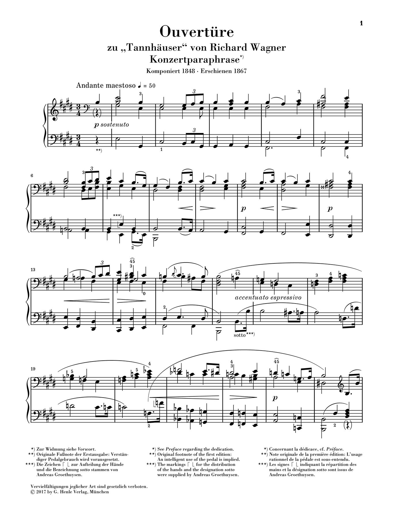 Overture to “Tannhäuser”, Concert Paraphrase for Piano - Wagner/Liszt