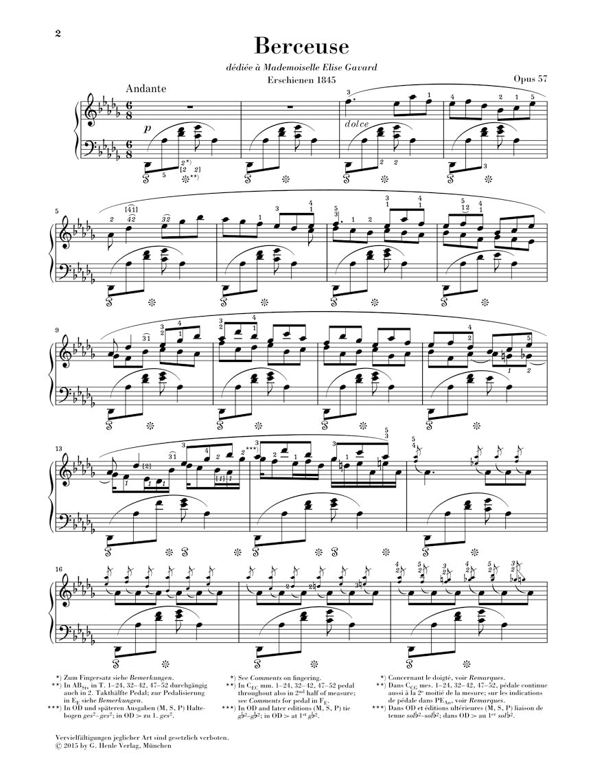 Berceuse in D-flat major, Op. 57 - Chopin