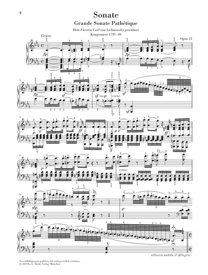 Sonata in C minor Op. 13 "Grande Sonata Pathetique" - Beethoven