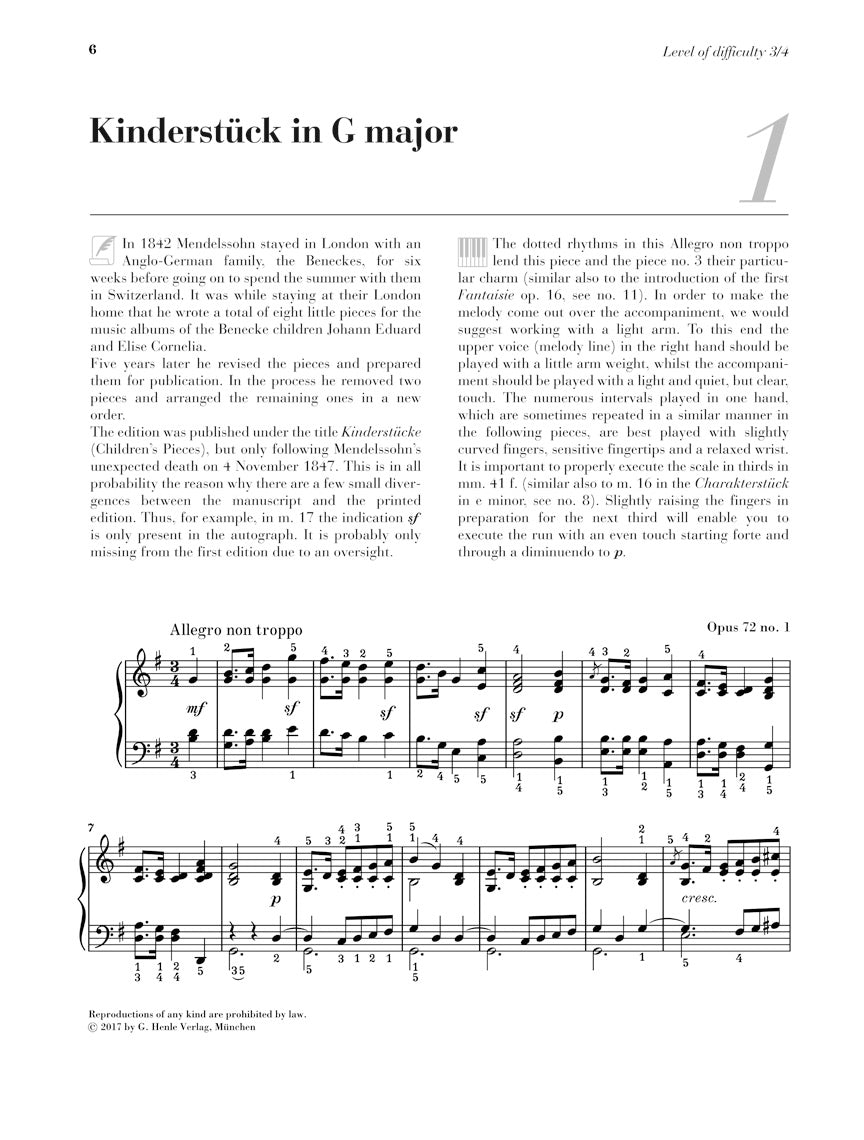 At the Piano: 13 Well-Known Original Pieces - Mendelssohn