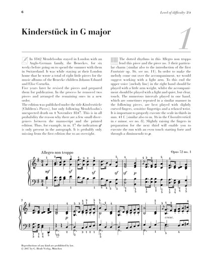 At the Piano: 13 Well-Known Original Pieces - Mendelssohn