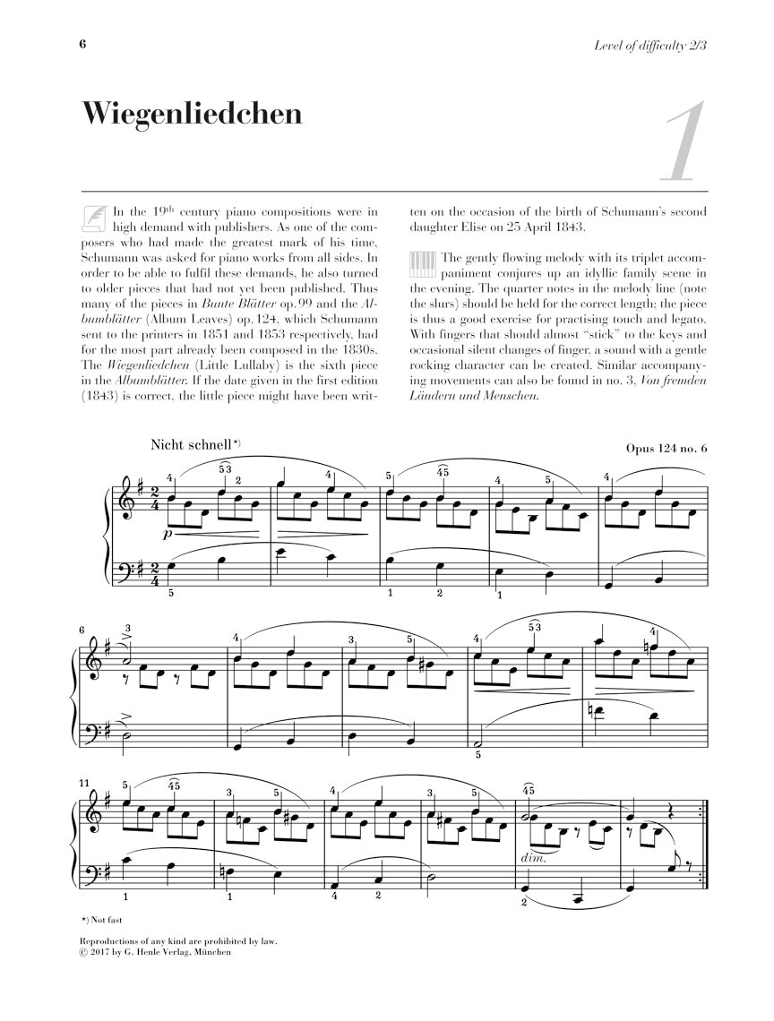 At the Piano: 17 Well-Known Original Pieces - Schumann