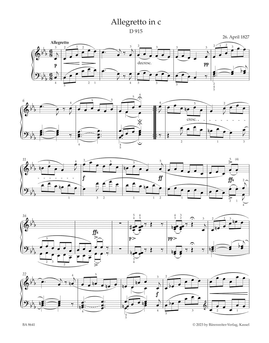 Selected Piano Pieces - Schubert