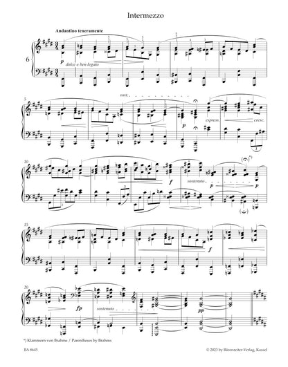 Selected Piano Pieces - Brahms