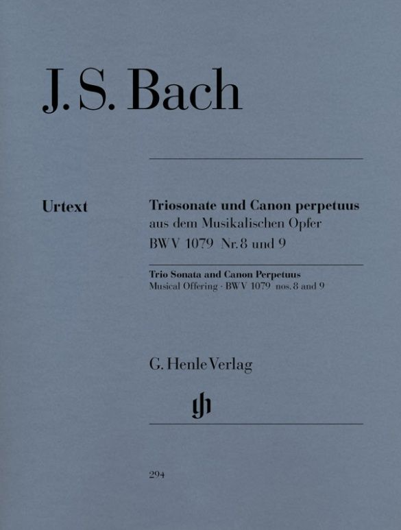 Trio Sonata and Canon Perpetuus from the Musical Offering BWV 1079 no. 8 and 9 for Flute, Violin and Basso Continuo - Bach