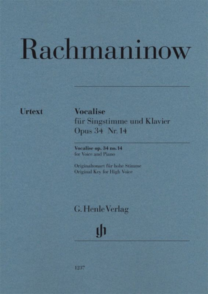Vocalise Op. 34, No. 14 for Voice and Piano - Rachmaninoff