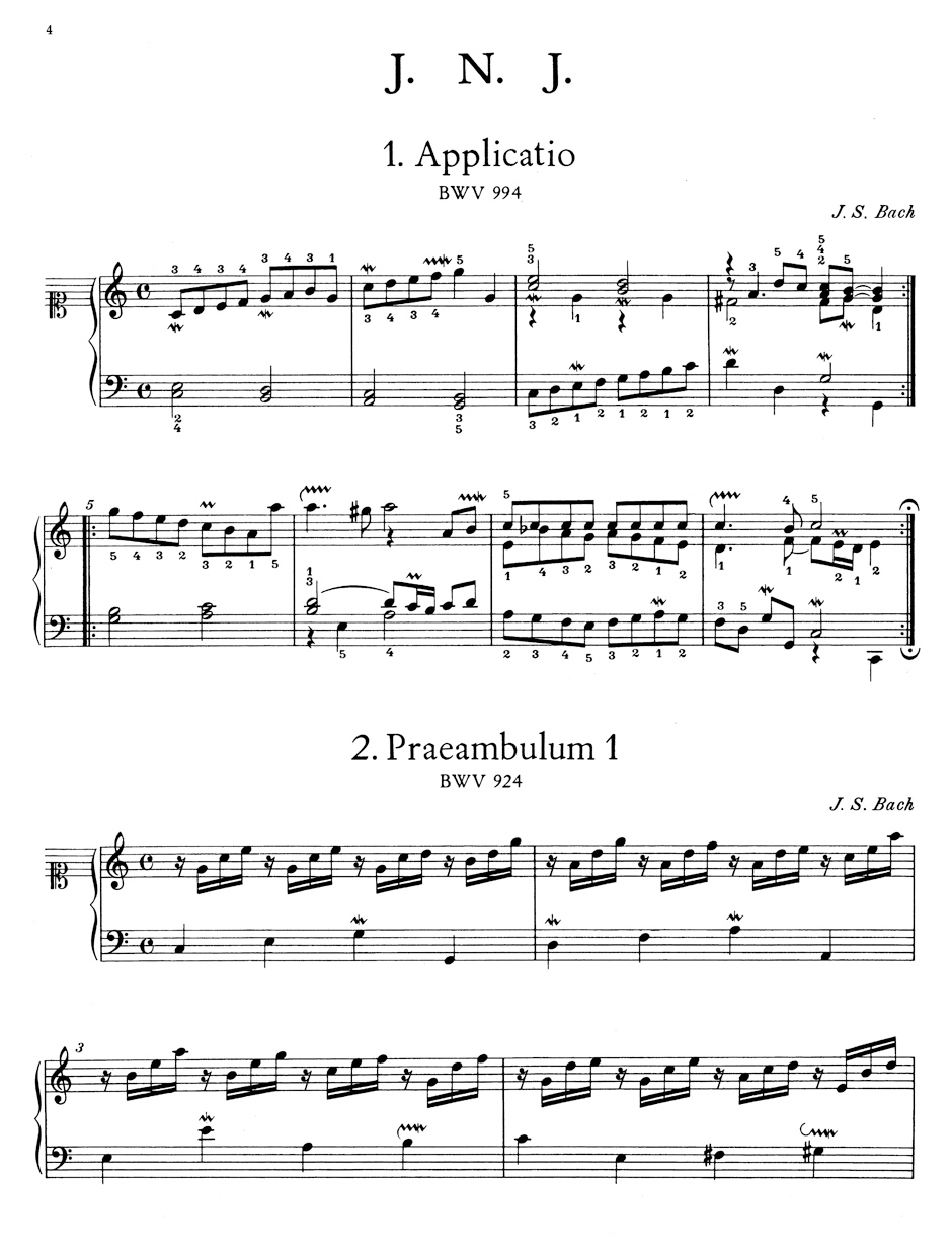 Notebook for Wilhelm Friedemann Bach - J.S. Bach