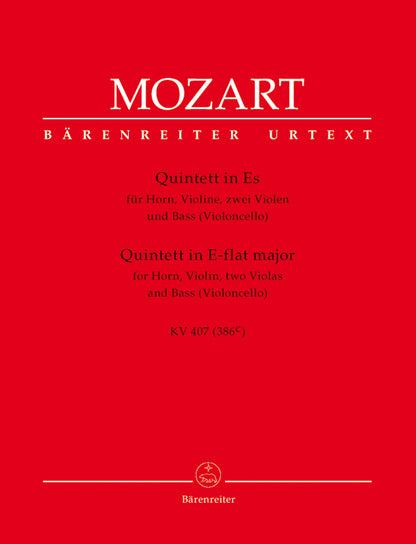 Quintet for Horn, Violin, Two Violas and Bass in E-flat major, K. 407 (386c)