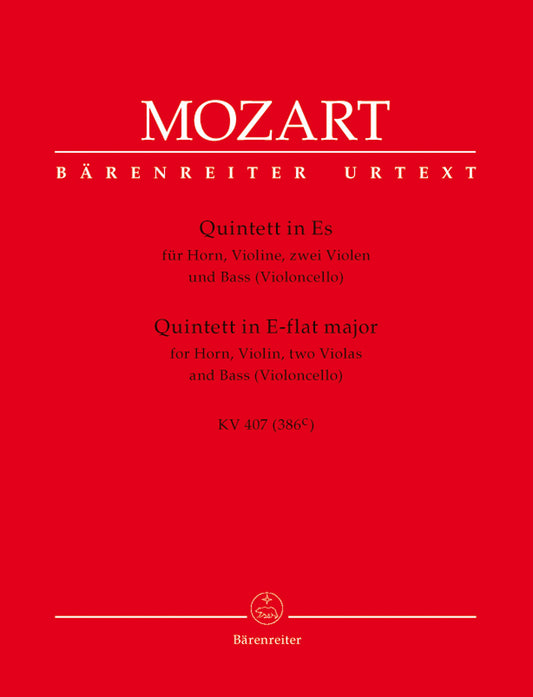 Quintet for Horn, Violin, Two Violas and Bass in E-flat major, K. 407 (386c)