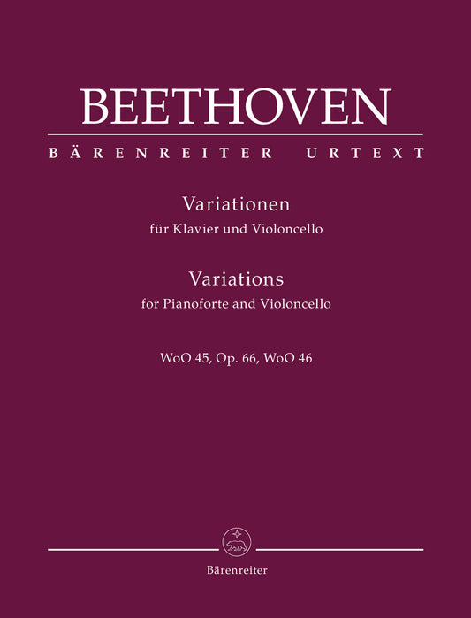Variations for Pianoforte and Cello, Op. 66, WoO 45, WoO 46 - Beethoven