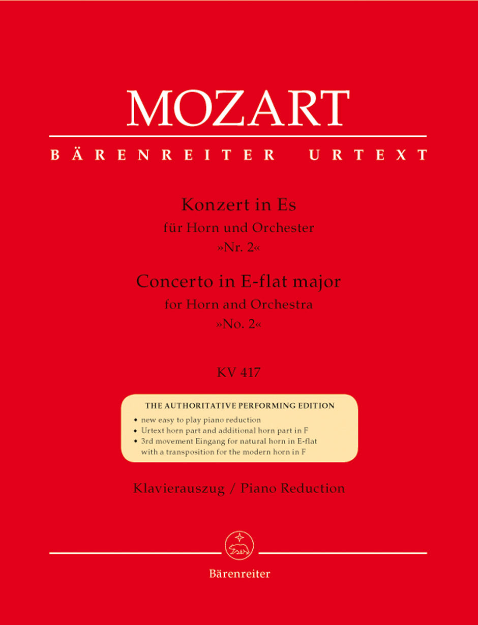 Concerto for Horn and Orchestra no. 2 in E-flat major, K. 417 - Mozart