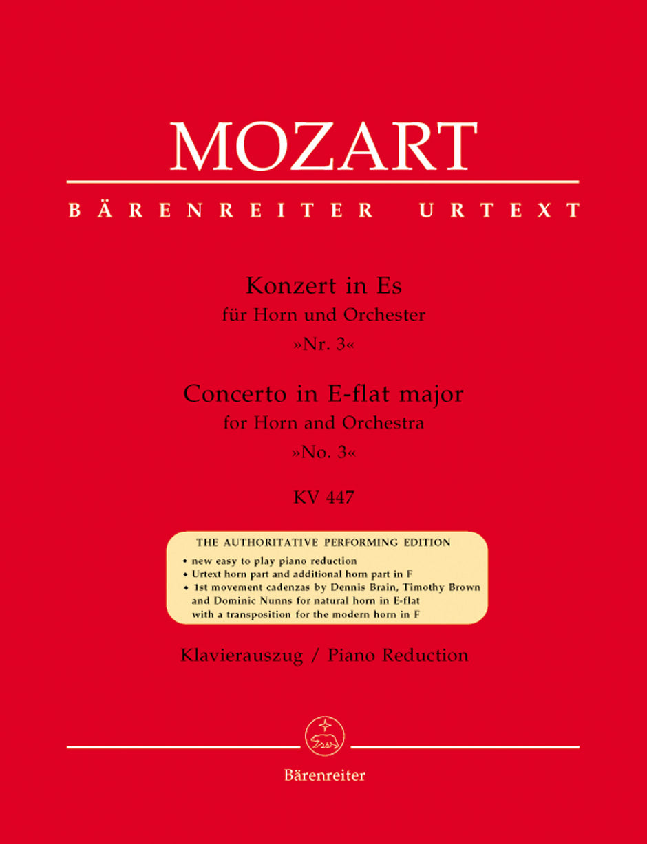 Concerto for Horn and Orchestra No. 3 in E-flat major, K. 447 - Mozart