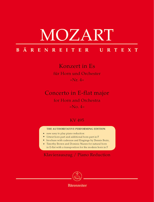 Concerto for Horn and Orchestra No. 4 in E-flat major, K. 495 - Mozart