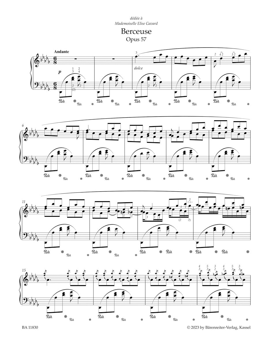 Berceuse for Piano, Op. 57 - Chopin