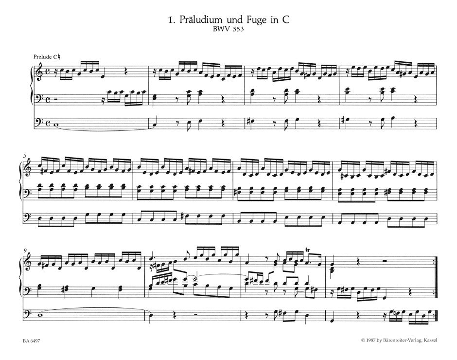 Eight Little Preludes and Fugues, BWV 553-560 - Bach