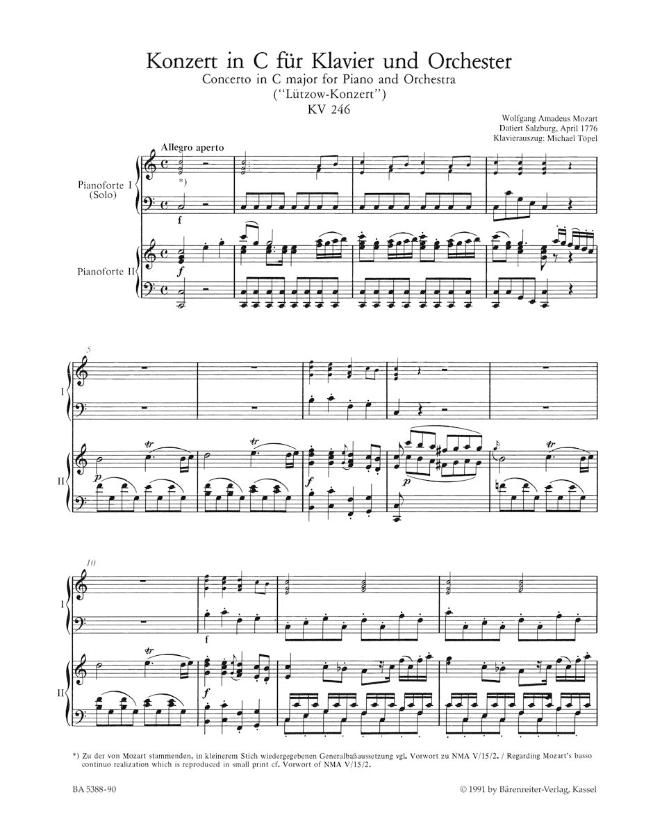 Piano Concerto No. 8 in C Major, K.246 - Mozart