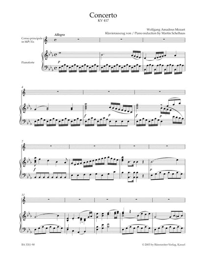 Concerto for Horn and Orchestra no. 2 in E-flat major, K. 417 - Mozart